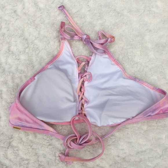 VS Pink High-Neck Strappy Bikini Top Swimsuit Swim - Picture 5 of 7